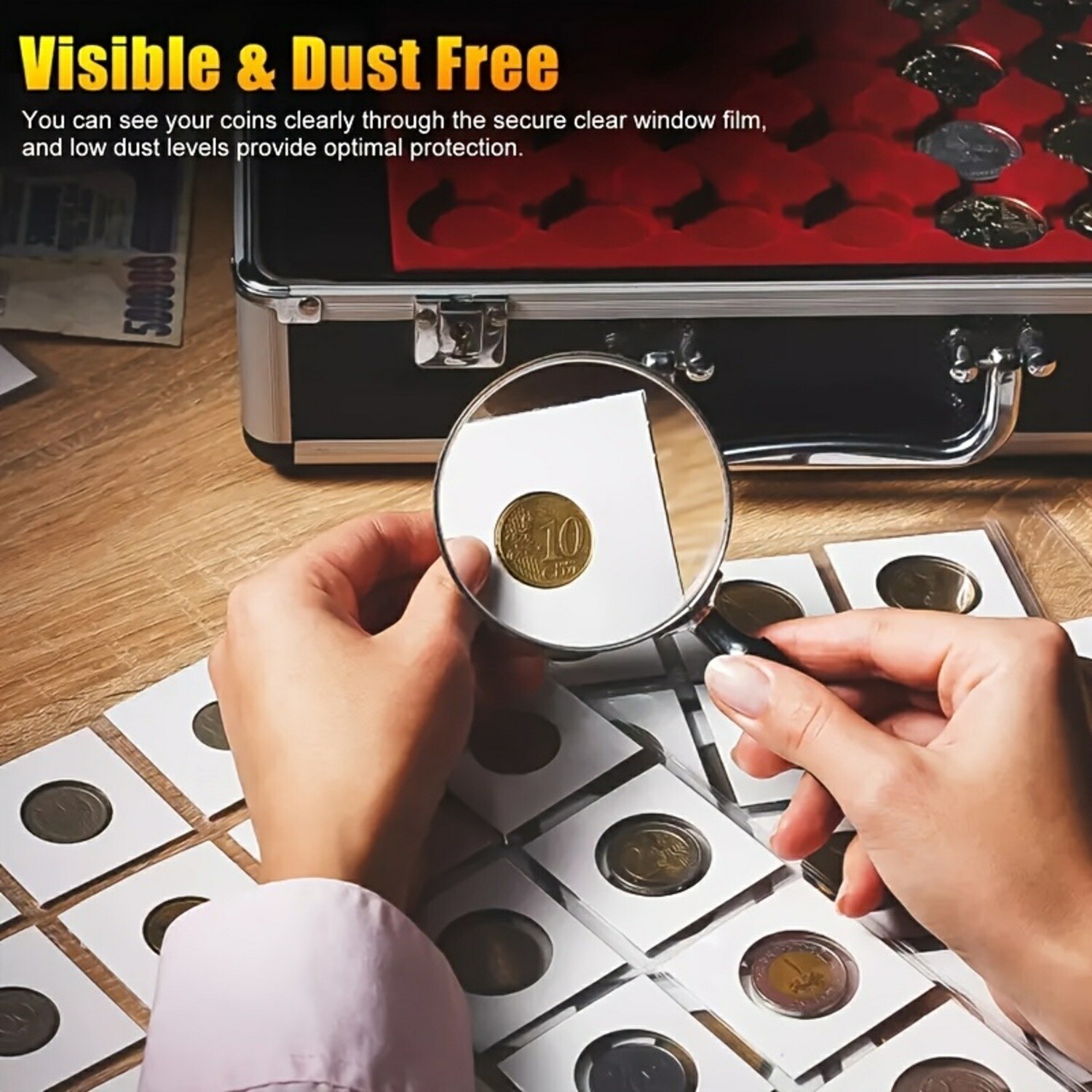 200PCS Assorted Coin Holders 2X2 Cardboard Mylar Flips Include 4 Sizes New