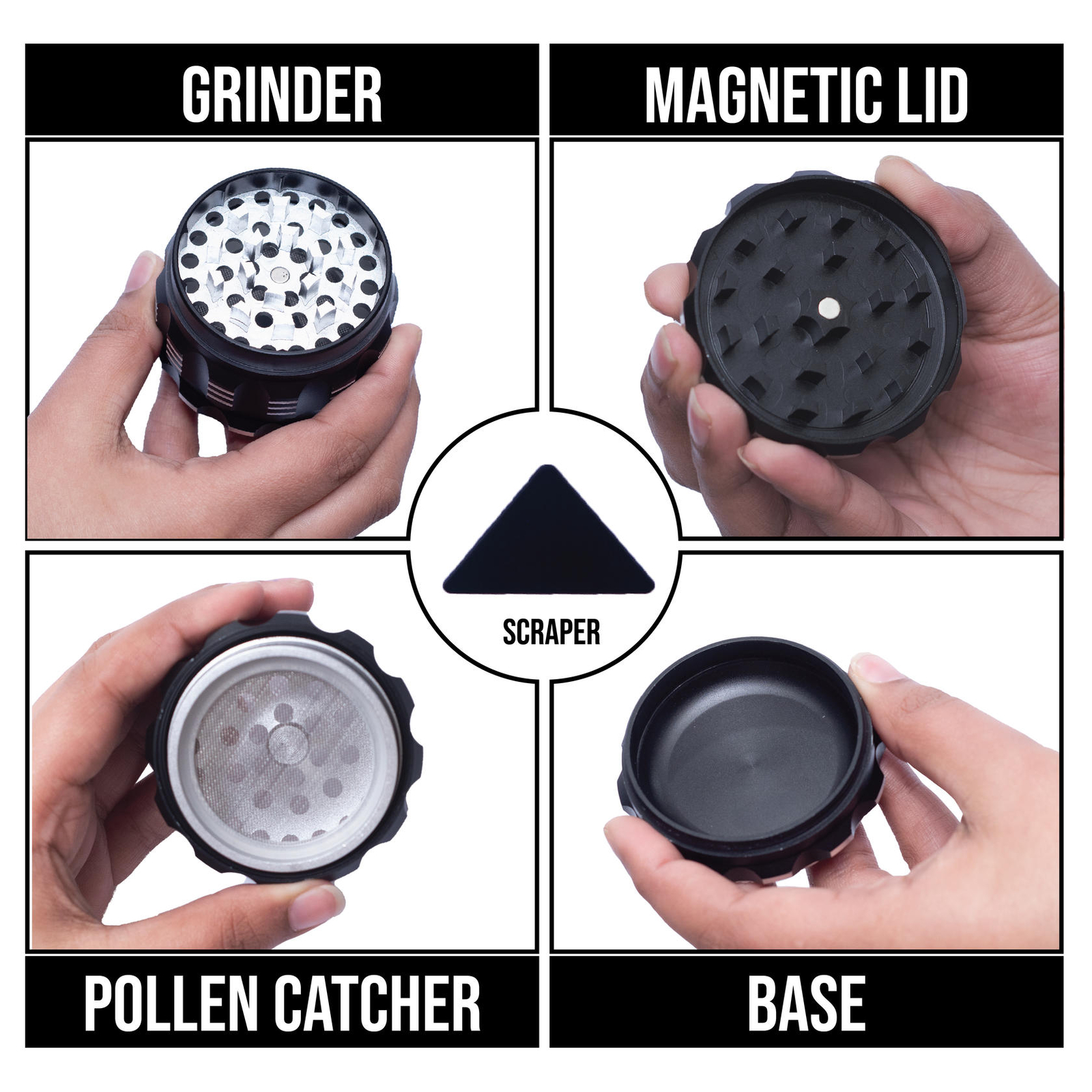 IKIA Spice Grinder 2.5 Inch 4 Piece Crusher Aluminum Grinder (Lot of 50 avail)