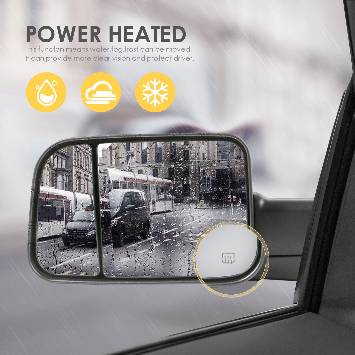 Set(2) Power Heated Tow Mirrors For 2009-2018 Dodge Ram 1500 2010-2018 2500 3500