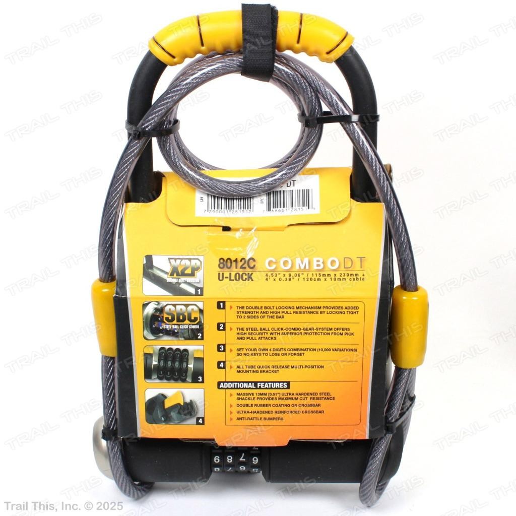 OnGuard Bulldog 8012C Bicycle Combination U-lock DT 9.06" x 4.53" with Cable