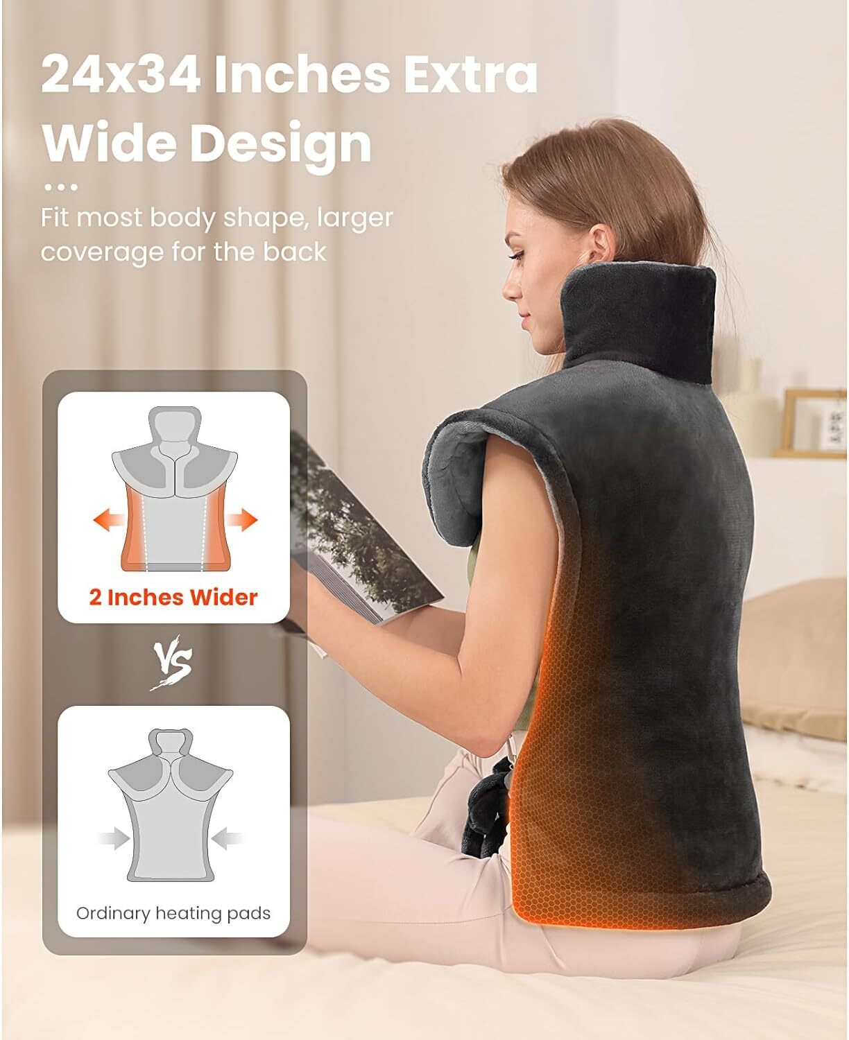 BOB AND BRAD Heating Pad for Neck and Shoulder Full Body Electric Heating Pad