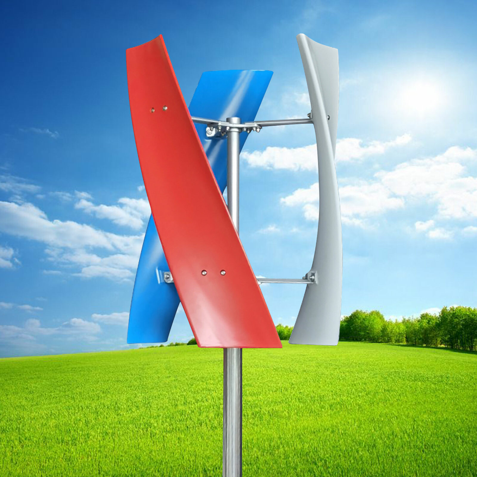 Wind Generator Power Turbine Vertical Wind Turbine 12V 3 Blades W/Controller