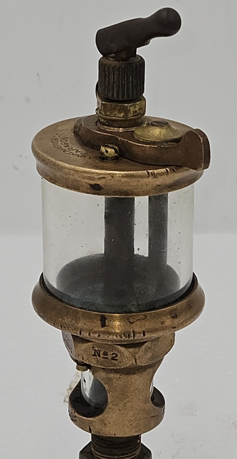 EARLY style Lunkenheimer PARAGON No 2 Cylinder Oiler Lubricator Hit Miss Engine