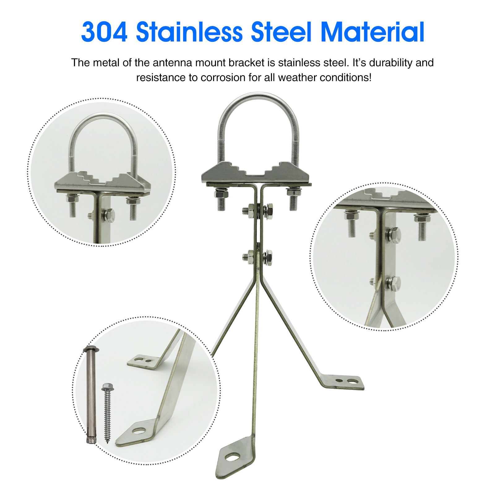 Windproof Antenna Mounting Bracket, antenna wall mount,Heavy-Duty Stand Off Wall