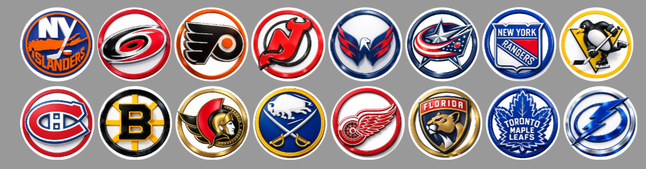 NEW Handmade Hockey Team Magnets 2" FULL SET/ALL 32 TEAMS. For Fan Standings