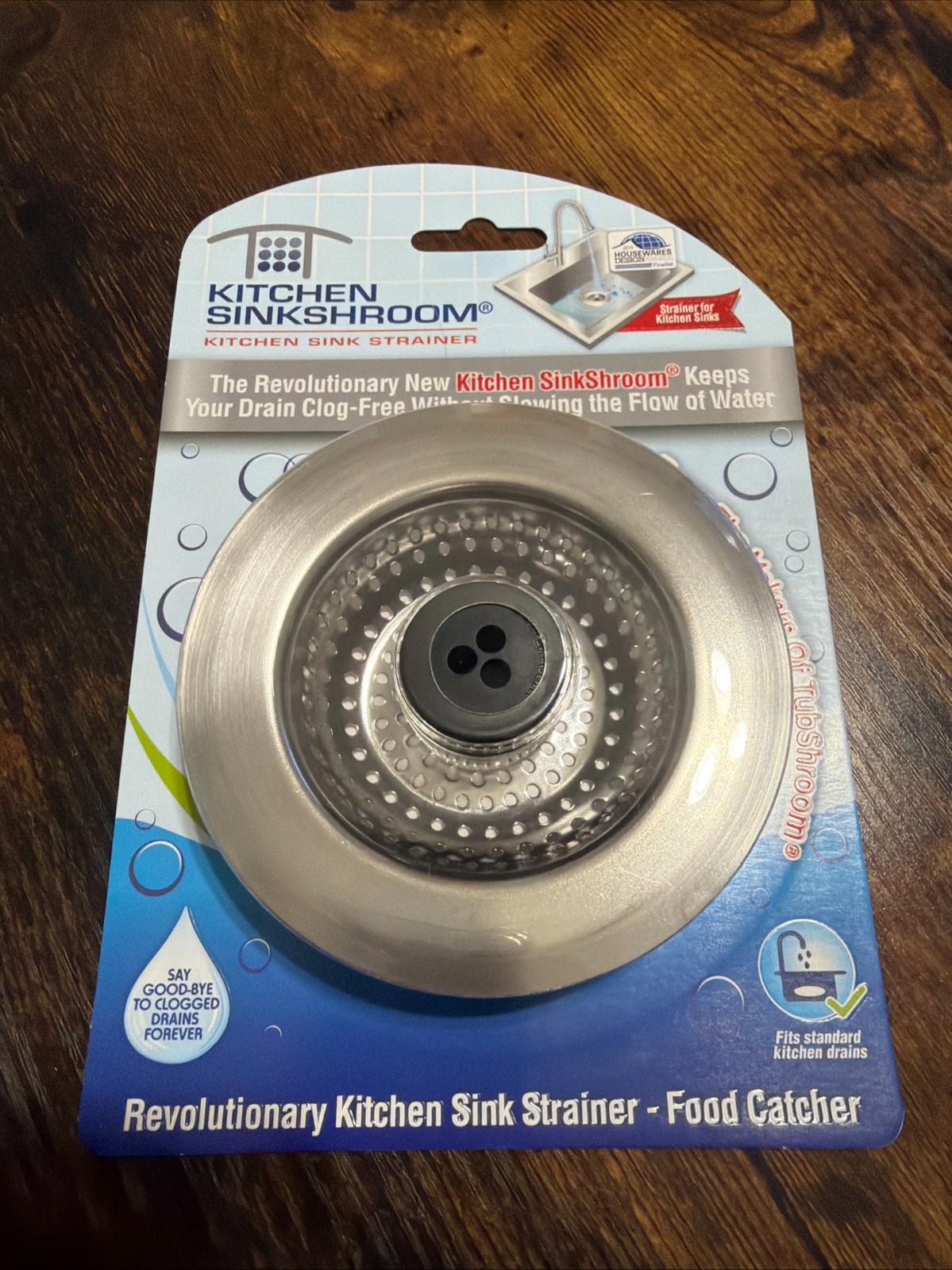 Kitchen Sinkshroom Revolutionary Clog-free Stainless Steel Sink Strainer, Chrome