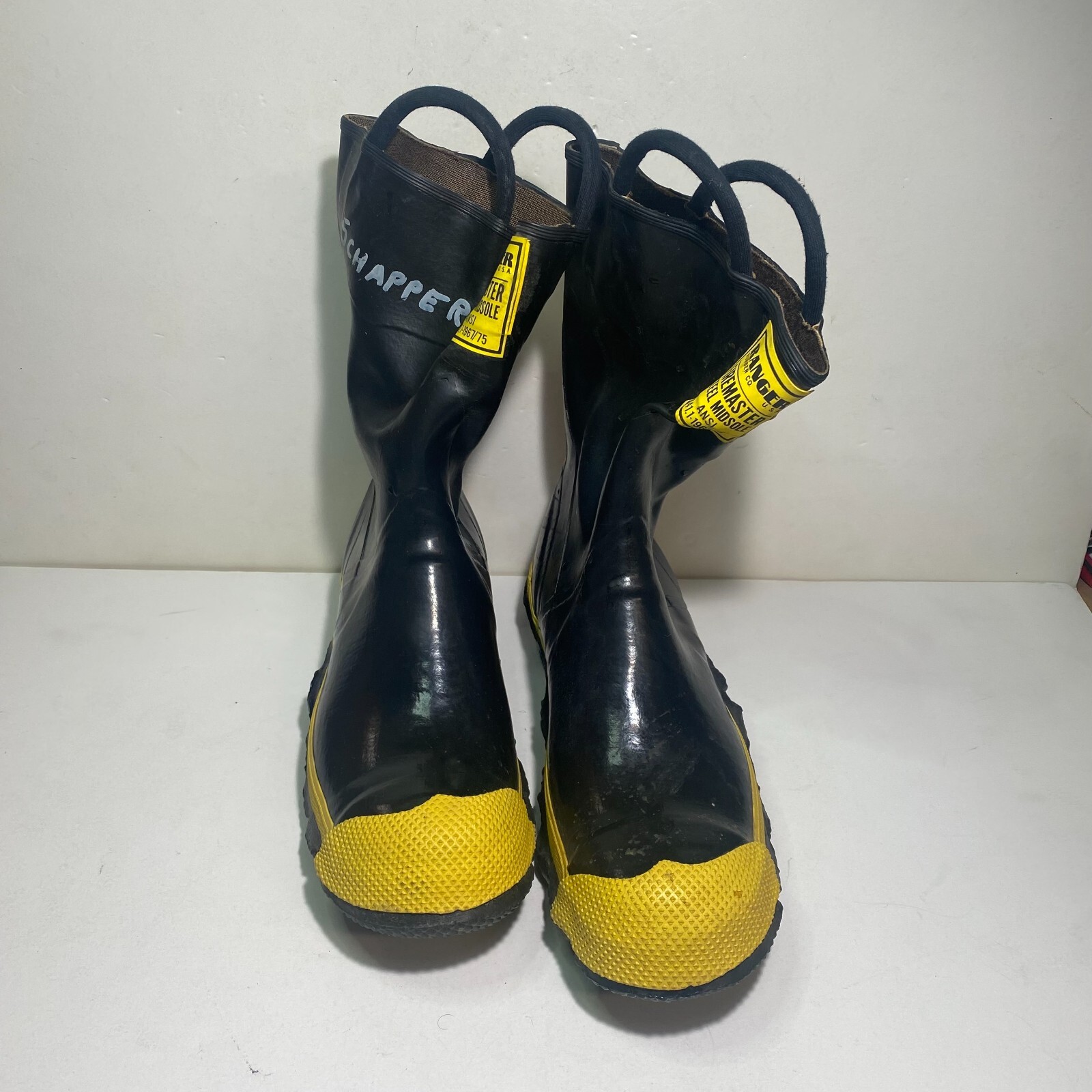 Ranger Rubber Co   Firemaster Steel Midsole Boots    Size 10    12" High   USA