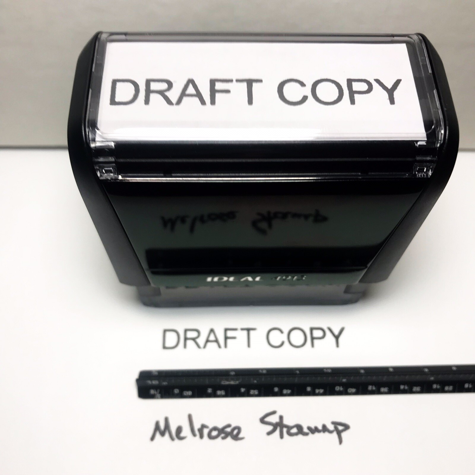Draft Copy Rubber Stamp Black Ink Self Inking Ideal 4913