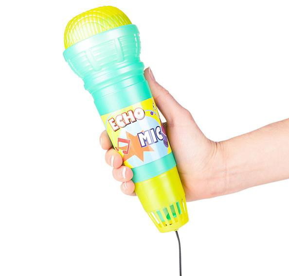 10" PLASTIC ECHO MICROPHONE PLAY TOY KARAOKE VIBRATE VOICE CHANGE FAST SHIPPING