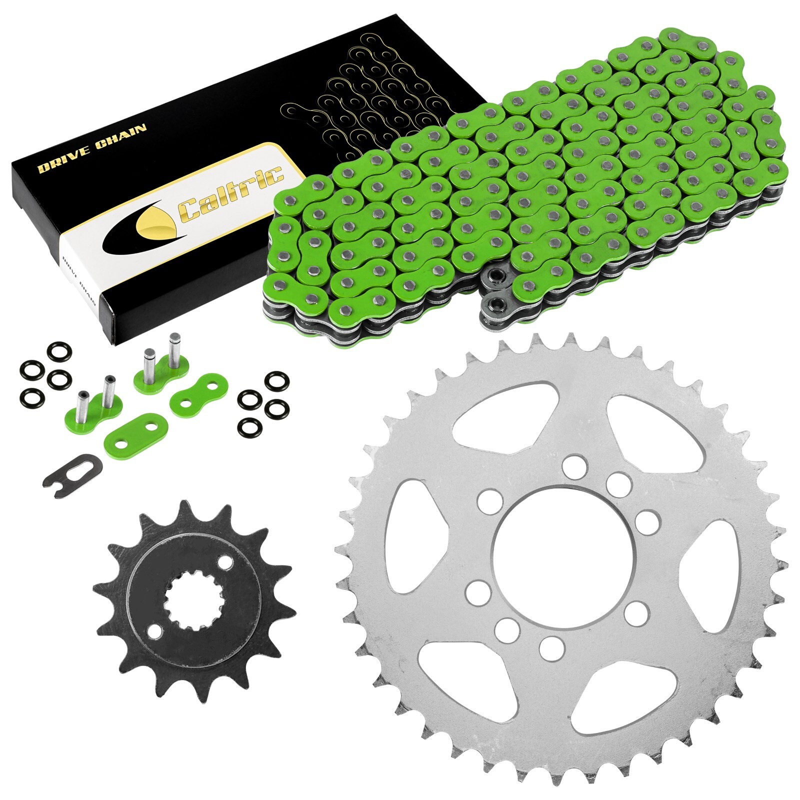 Green O-Ring Drive Chain & Sprockets Kit for Kawasaki KSF400A KFX400 2003-2006