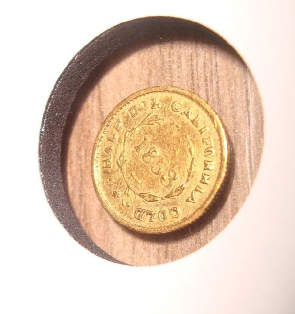 California Small Denomination GOLD 1853 Liberty Head Gold Half Dollar-Round DOL.