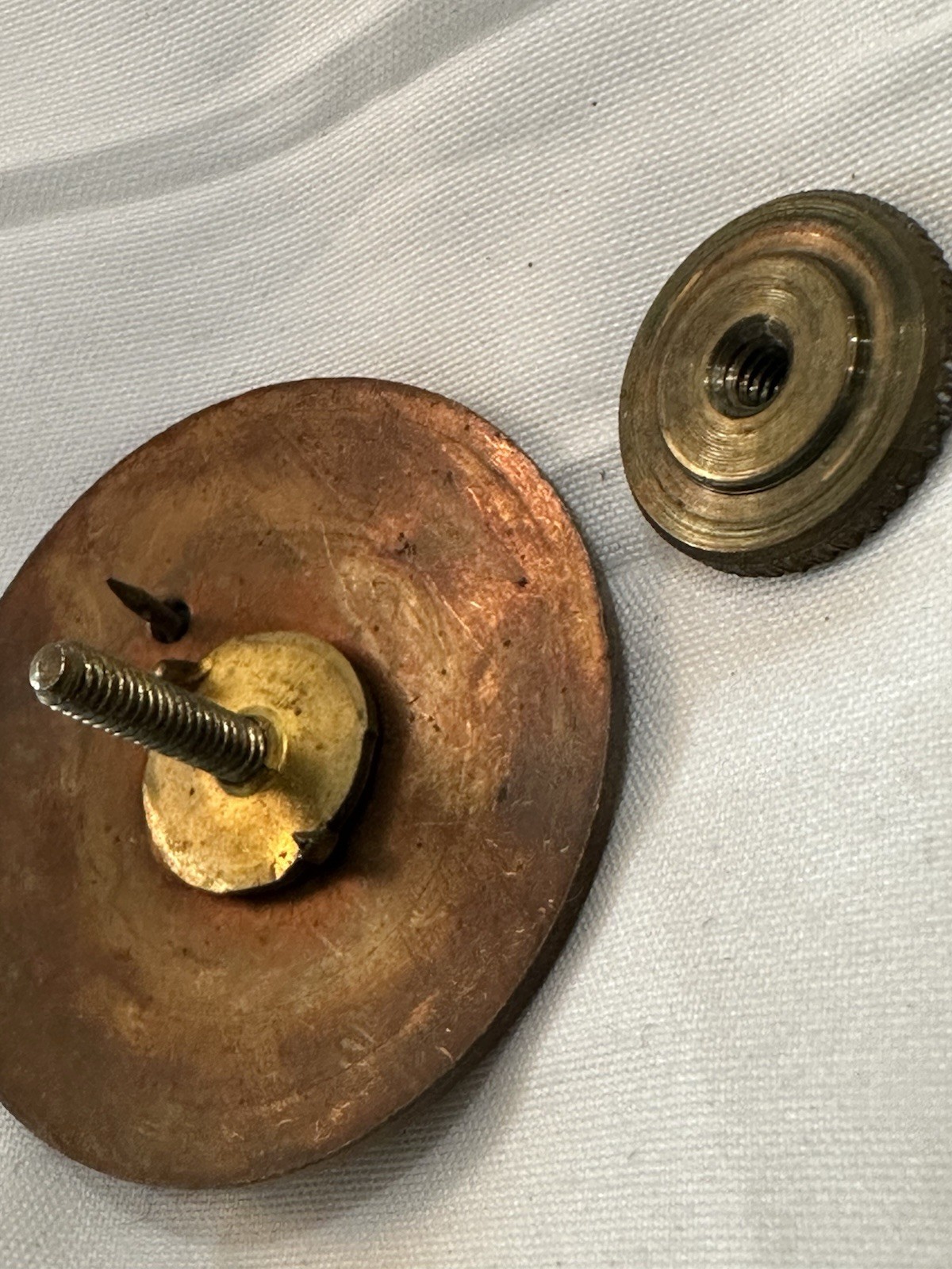 1902 - WWI Rimless Hat Pin. Great Patina Detail & Condition.