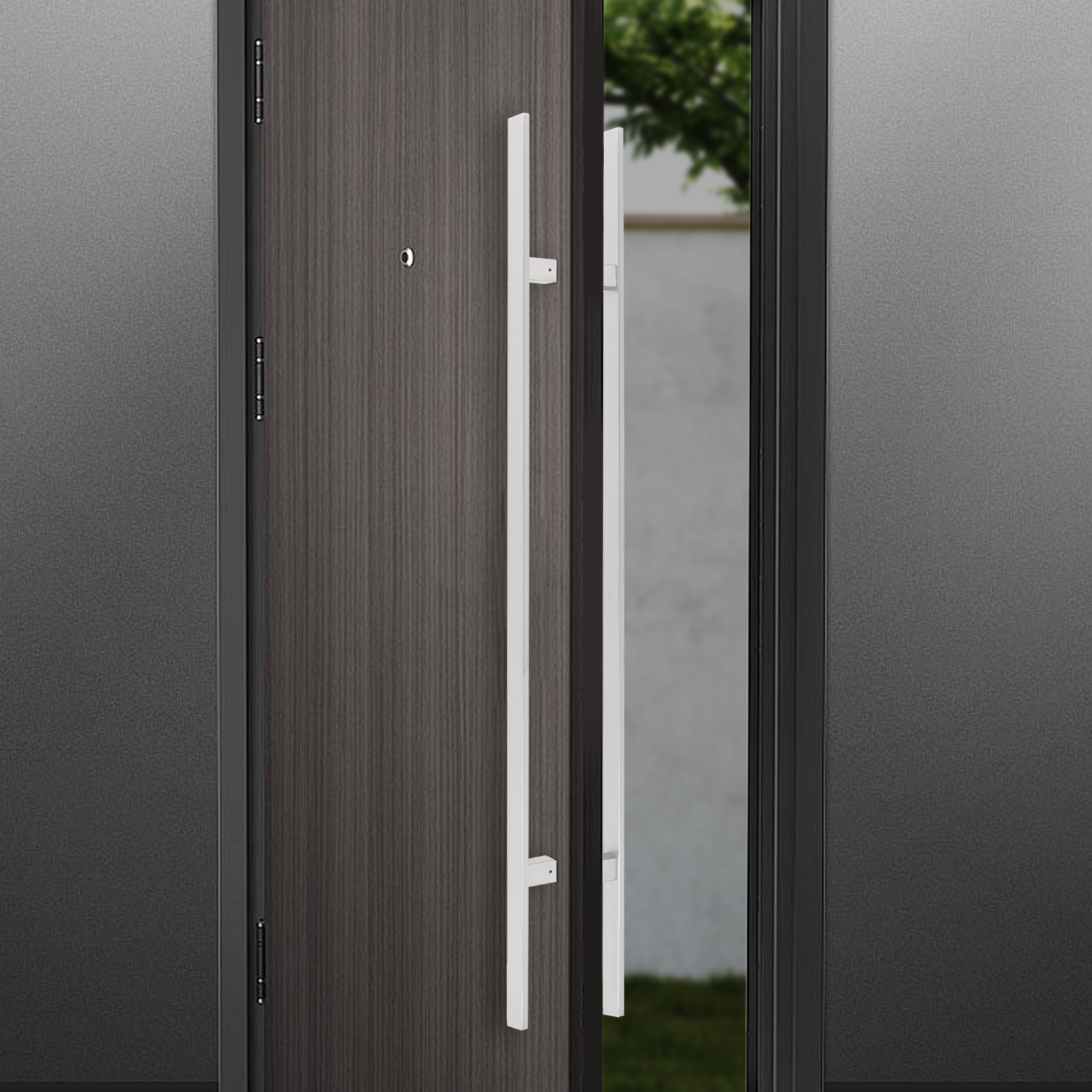 Dual Sided Push Pull Door Handle H-Shaped Stainless Handle Sliding Door Handle