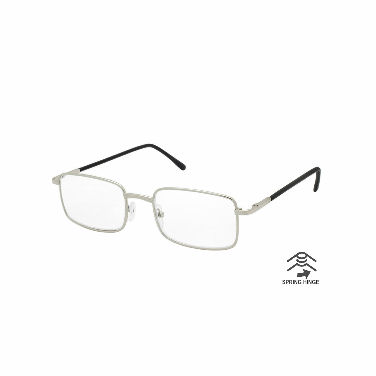 Reading Glasses Mens Womens 12 Pack Spring Hinge Square Metal Frame Wholesale