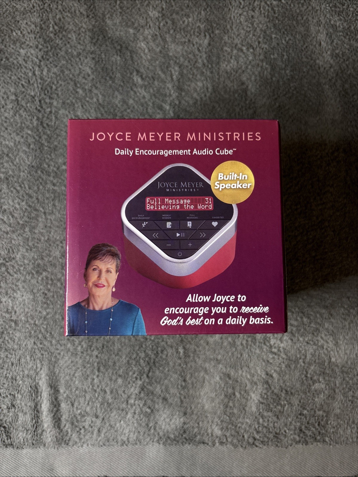 JOYCE MEYER Ministries Daily Encouragement Gods Word Audio Cube Built-In Speaker