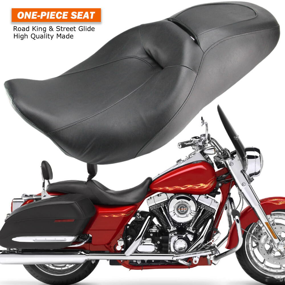 Low Profile Driver Passenger Seat Fits For Harley Road King Street Glide 2008-UP