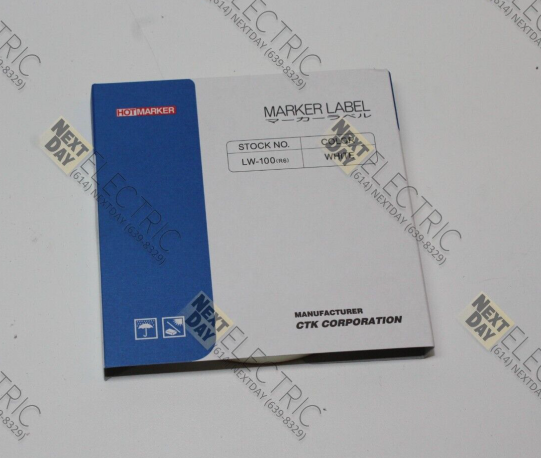 CTK Corp, LW-100, White Hot Marker label Wire Wiring PVC PVCW0699