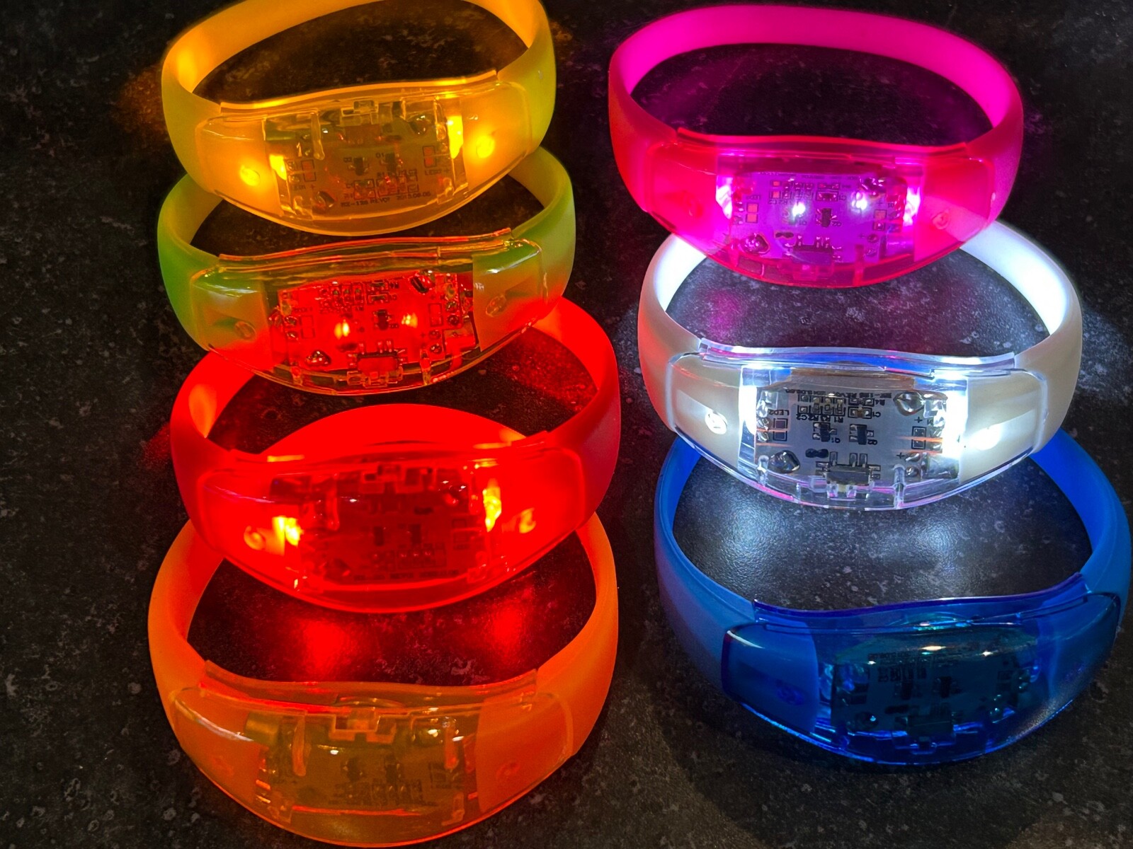 BANGLE BRACELET FLASH GLOW BAND LIGHT-UP EL LED MOTION SOUND ACTIVATED WRISTBAND