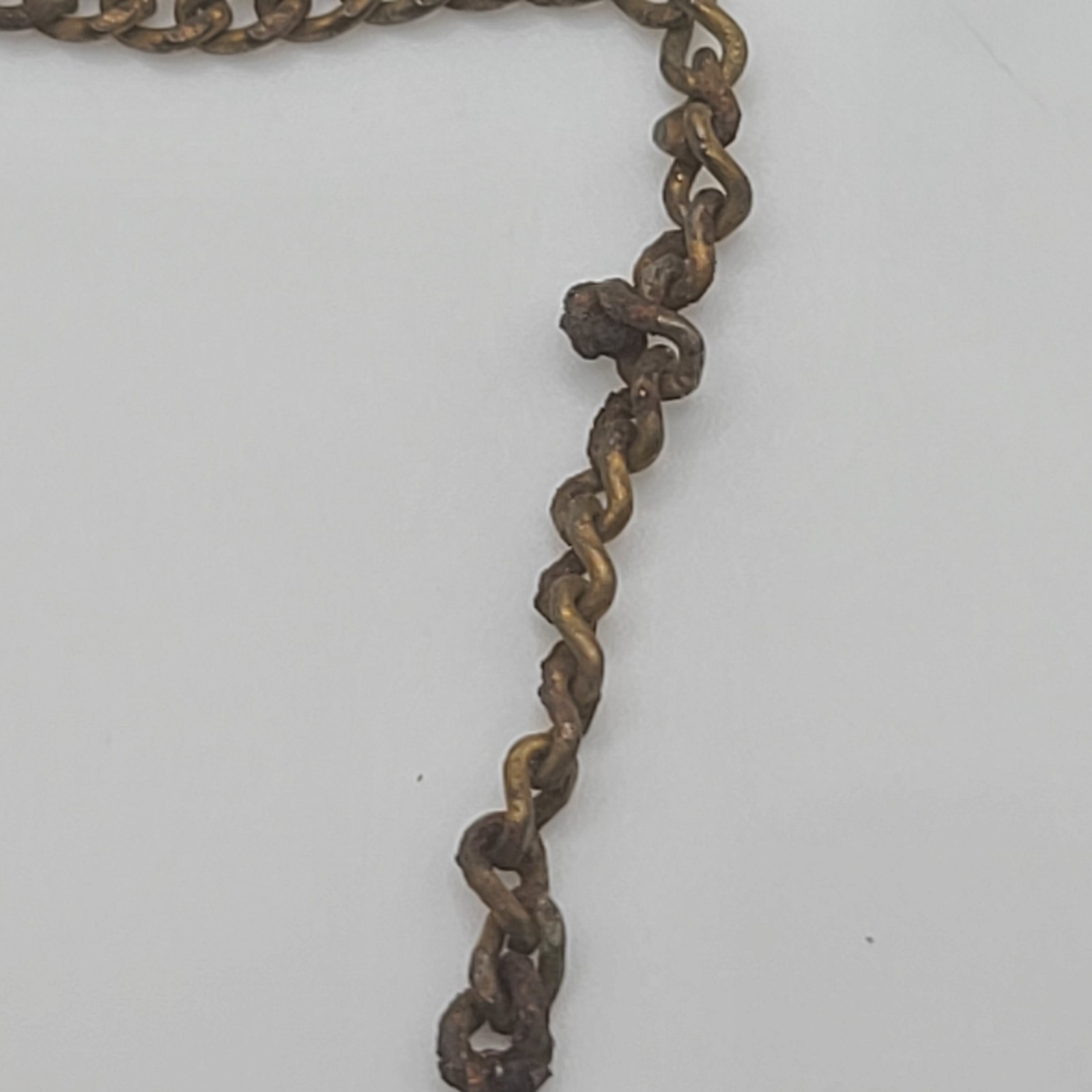 Vintage Mesh Watch Fob Seal Gold Tone READ