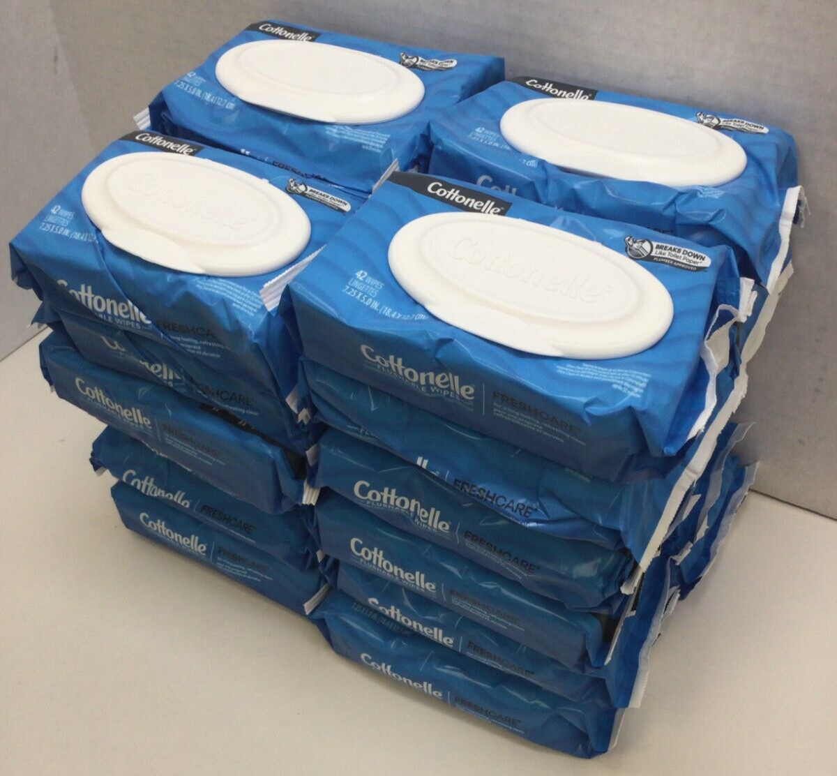 Cottonelle Flushable Wet Wipes 42 Per Bag 1008 Count, DISHEVELED BAGS LONG DATES