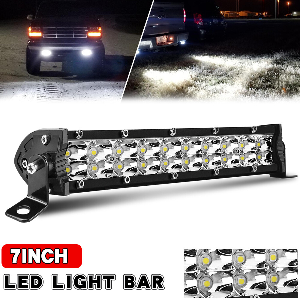 8 14 22 32 42 52" LED Light Bar Spot Flood Combo Driving Truck SUV Offroad 4WD