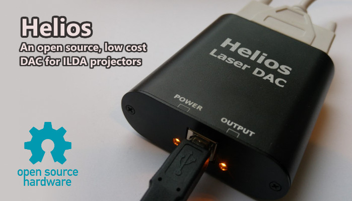 Helios Laser DAC - Low cost laser ILDA projector USB controller adapter