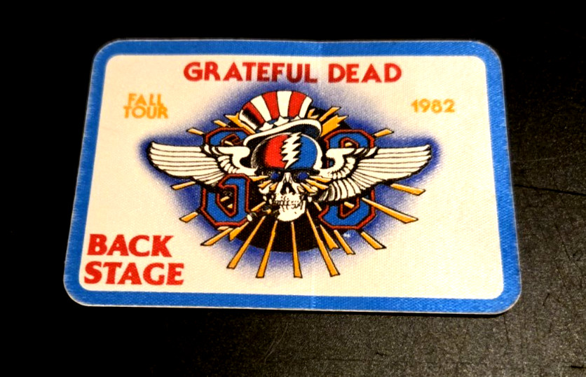 Grateful Dead Fall Tour 1982 Back Stage Blue Pass *EX/MT CONDITION*