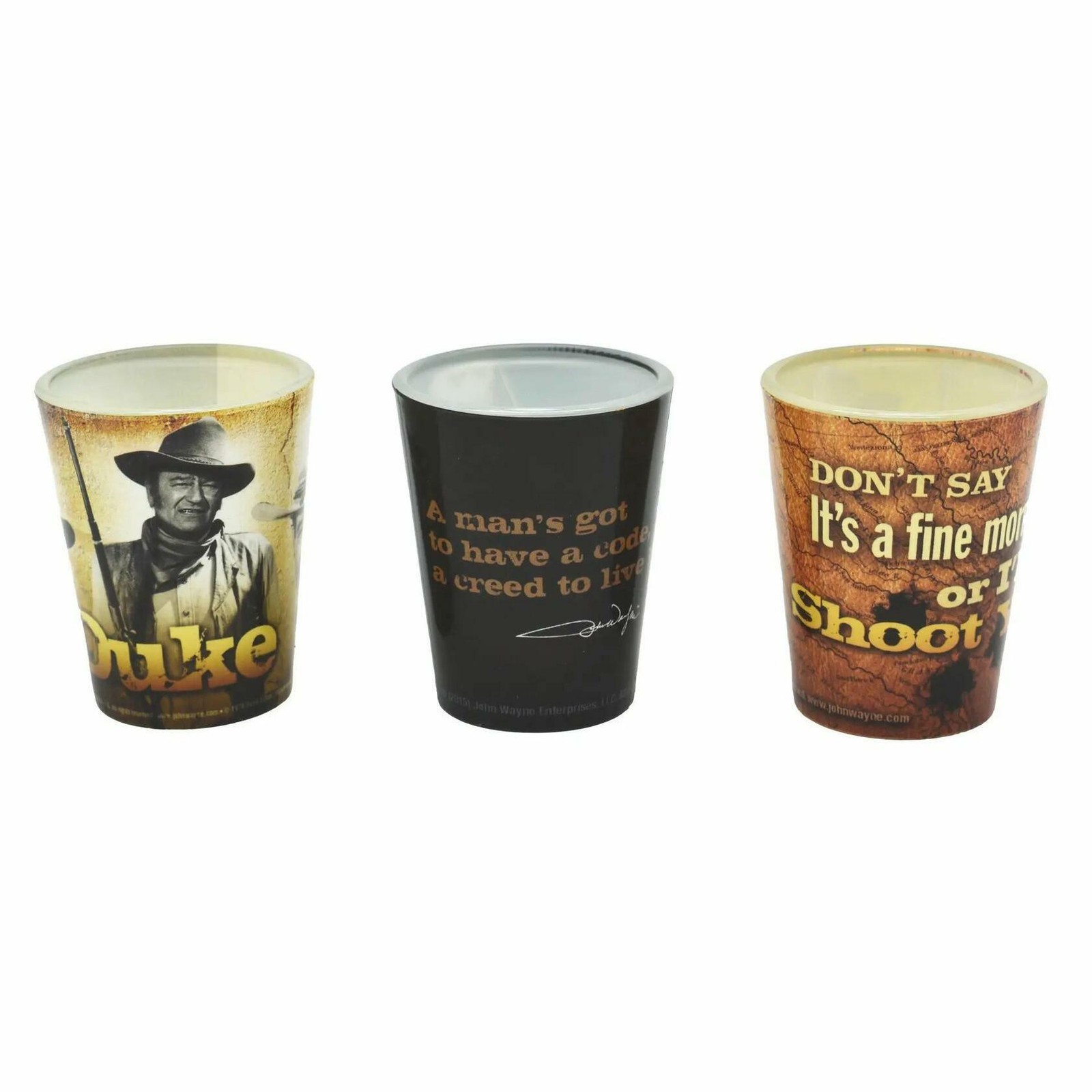 John Wayne Duke Shot Glass Set of 3
