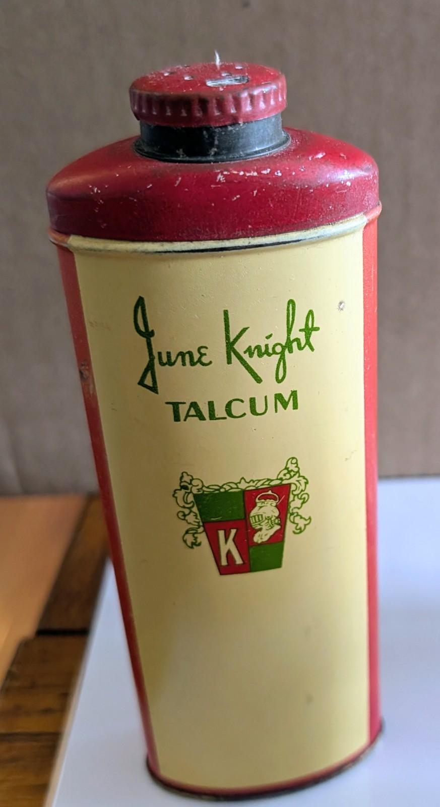 Vintage June Knight Deodorant Shaker Top Powder tin