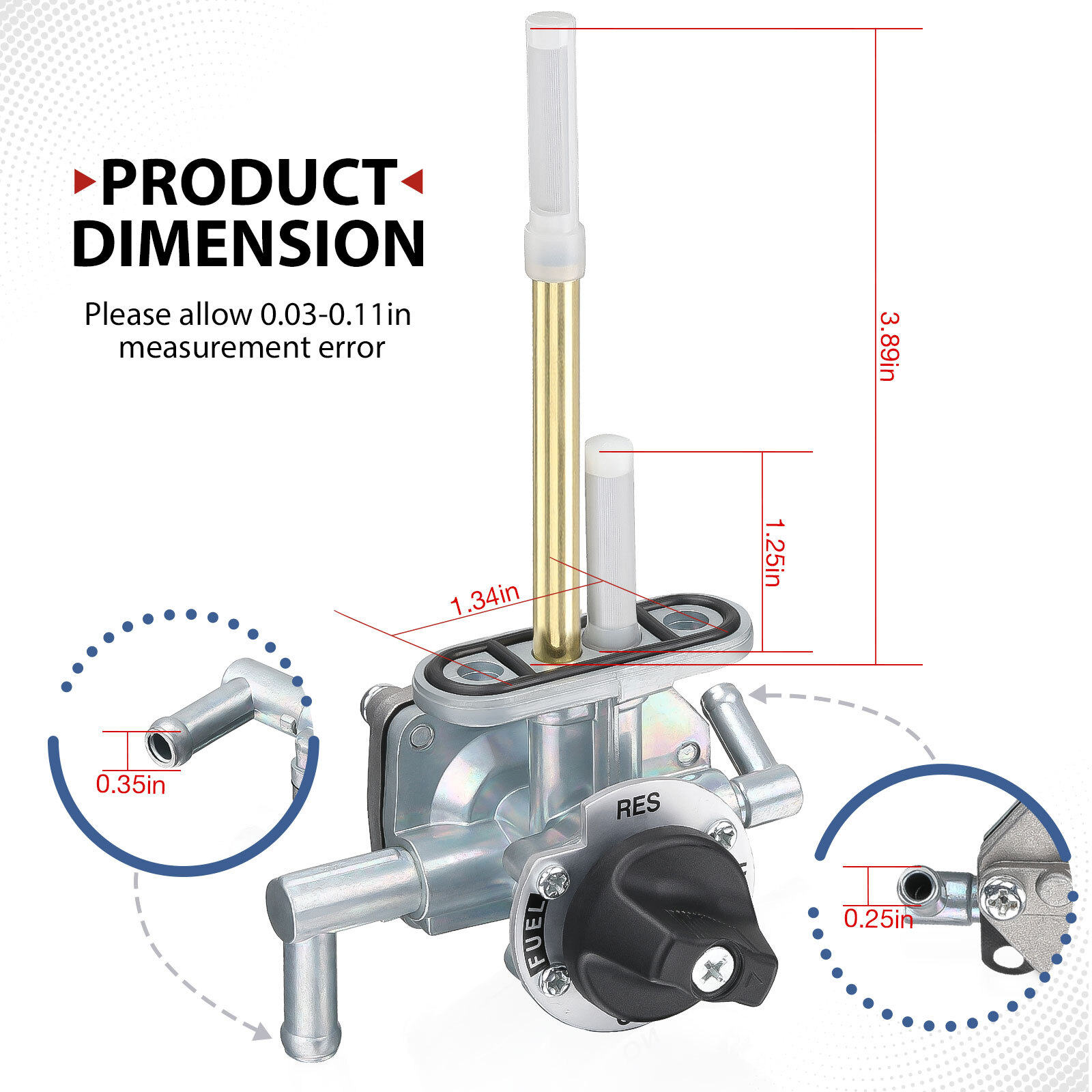 NEW 2002-2007 FOR SUZUKI EIGER LTA LTF 400 FUEL PETCOCK ON OFF VALVE 44300-38F03