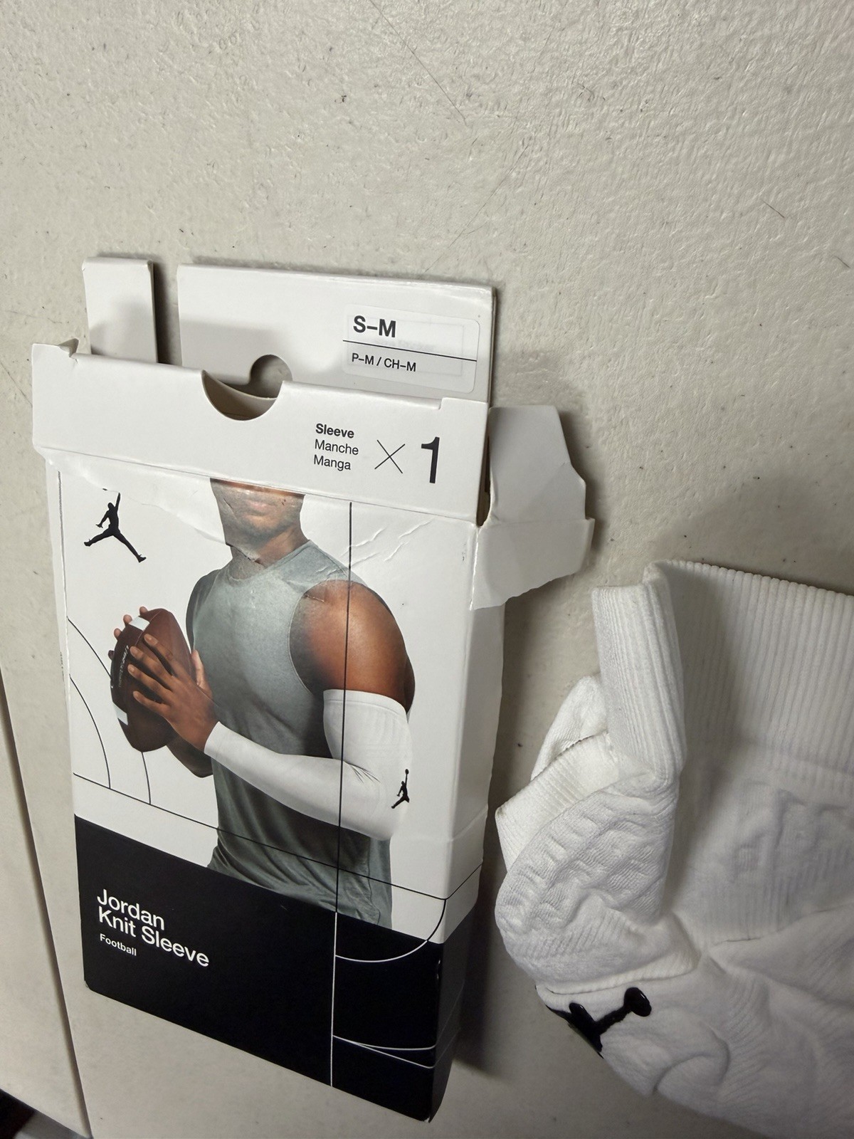 Nike Jordan Knit Arm Sleeve Men's S/M Football White