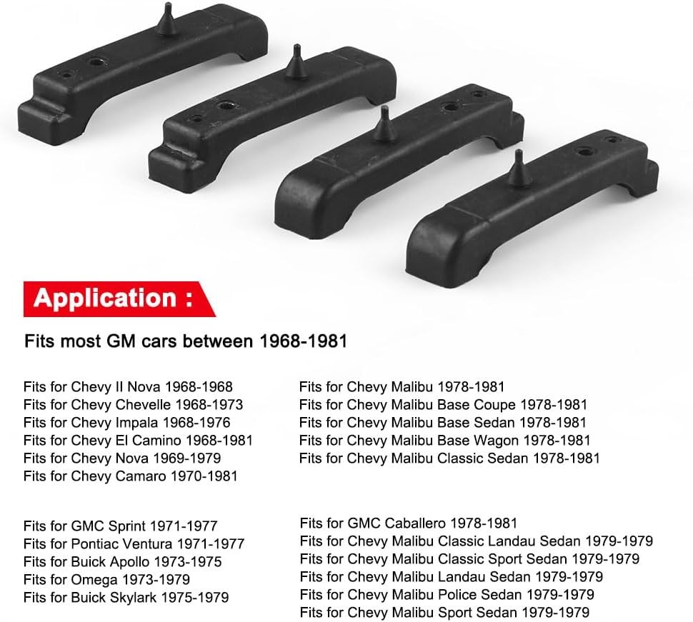 4PCS Radiator Mounting Cushions Rubber Support Pads 4 Core Radiator Support Pad