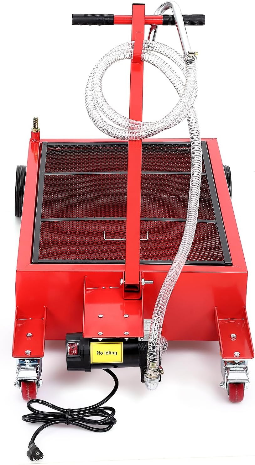 20 Gallon Electric Oil Drain Pan with 110V Pump Hose Low Profile Oil Drain Cart