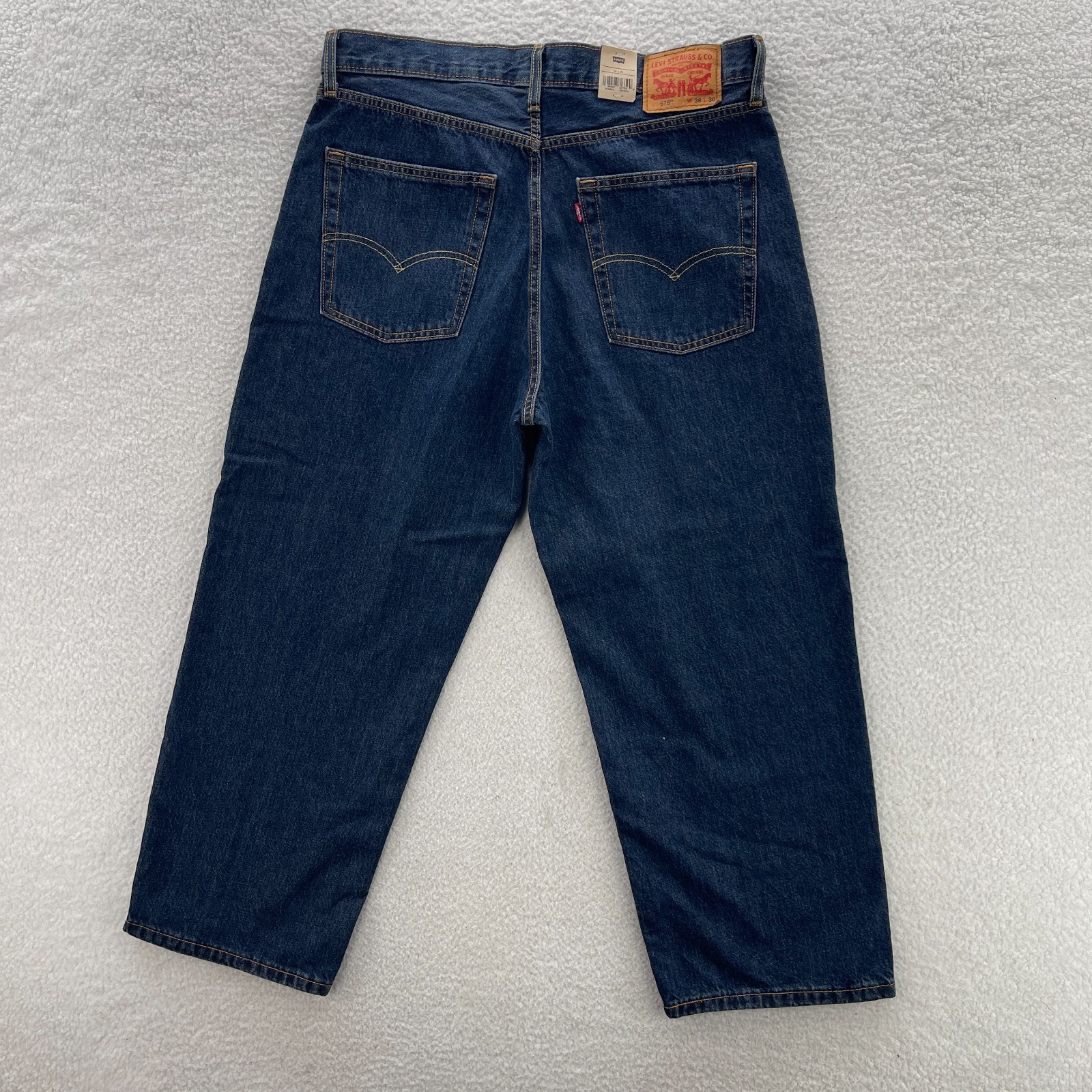 Levis Jeans Mens 36x30 Blue 578 Baggy Dark Wash Denim Y2K Skater Wide Leg NEW