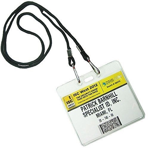 Double Ended Lanyard with 2 Clips for Special Event Badge - No Twist Neck Straps