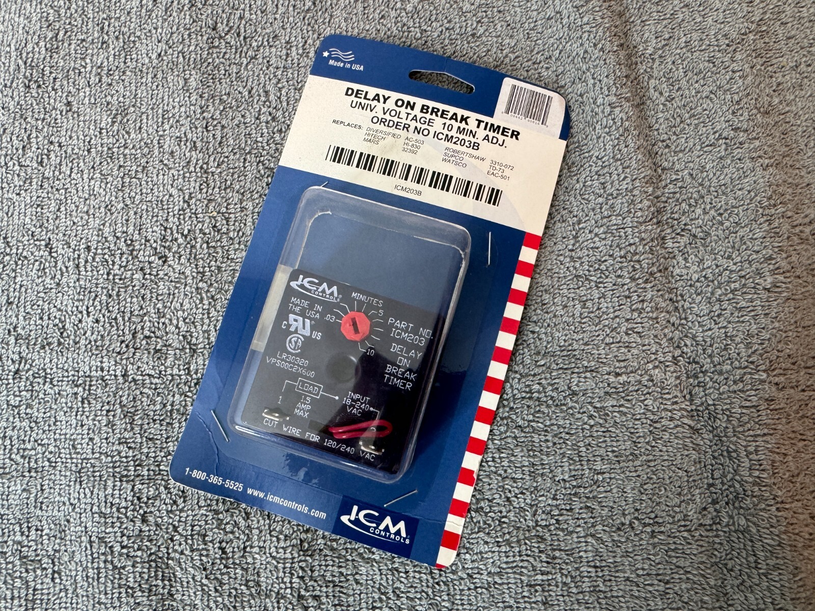 NEW ICM Controls ICM203B Delay-on-Break Timer