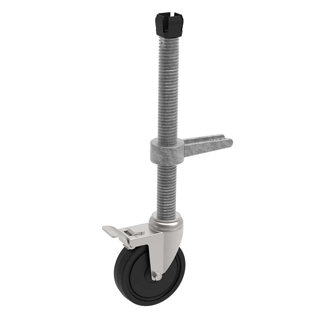 Set of 4 casters with leveling jacks for baker (leveling jack adjustable to 6″)