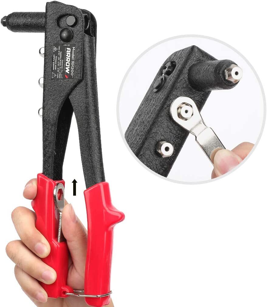 Arrow Heavy Duty Riveter Kit, Professional Pop Rivet Gun w/Assorted 120 Rivets