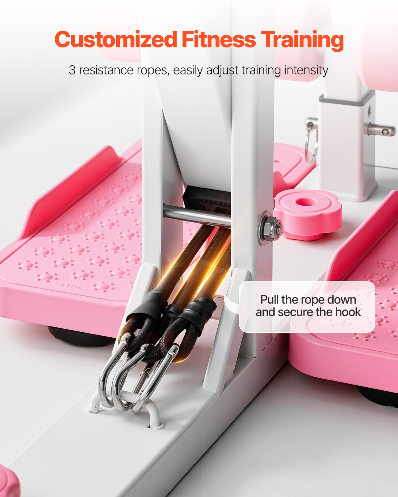 VEVOR Squat Machine with 3 Resistance Bands Glutes Workout Exercise Foldable