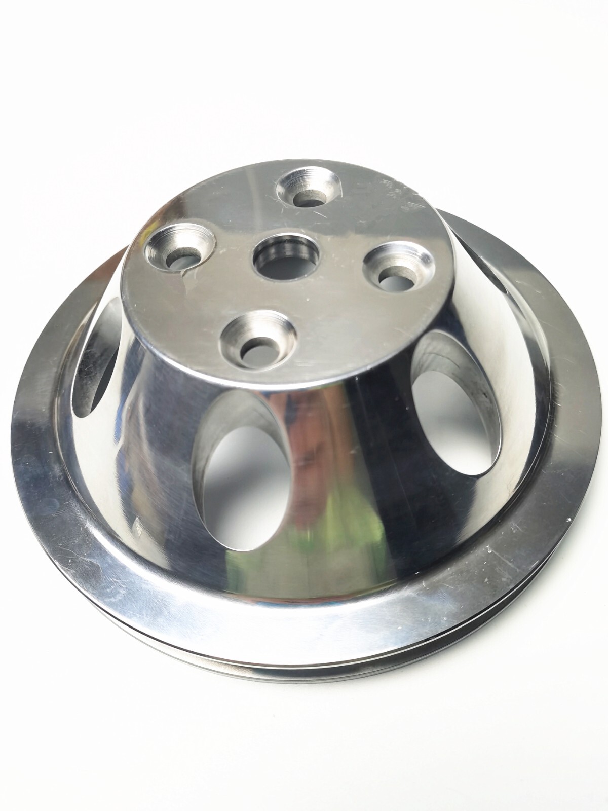 SBC SB Chevy Pulley & Bracket Kit w/ Power Steering Long Water Pump & Alternator