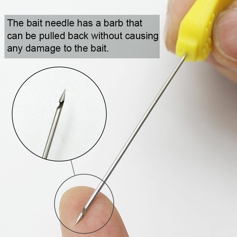 3PCS,SAFETY BARDED BAITING NEEDLE ,BOILIE, CARP FISHING , HAIR-RIG BOILIE TOOL