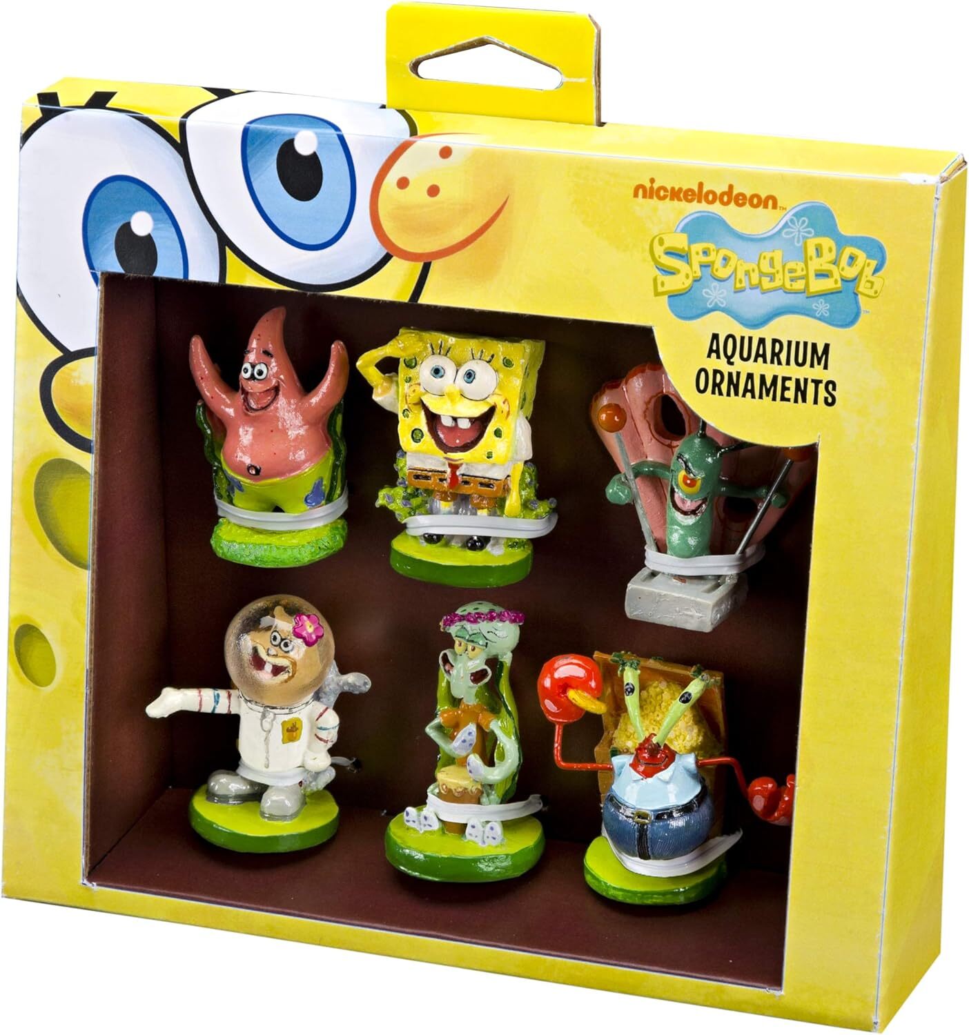 Bring Bikini Bottom to Life with SpongeBob Aquarium Ornament Set – 6 Pieces!