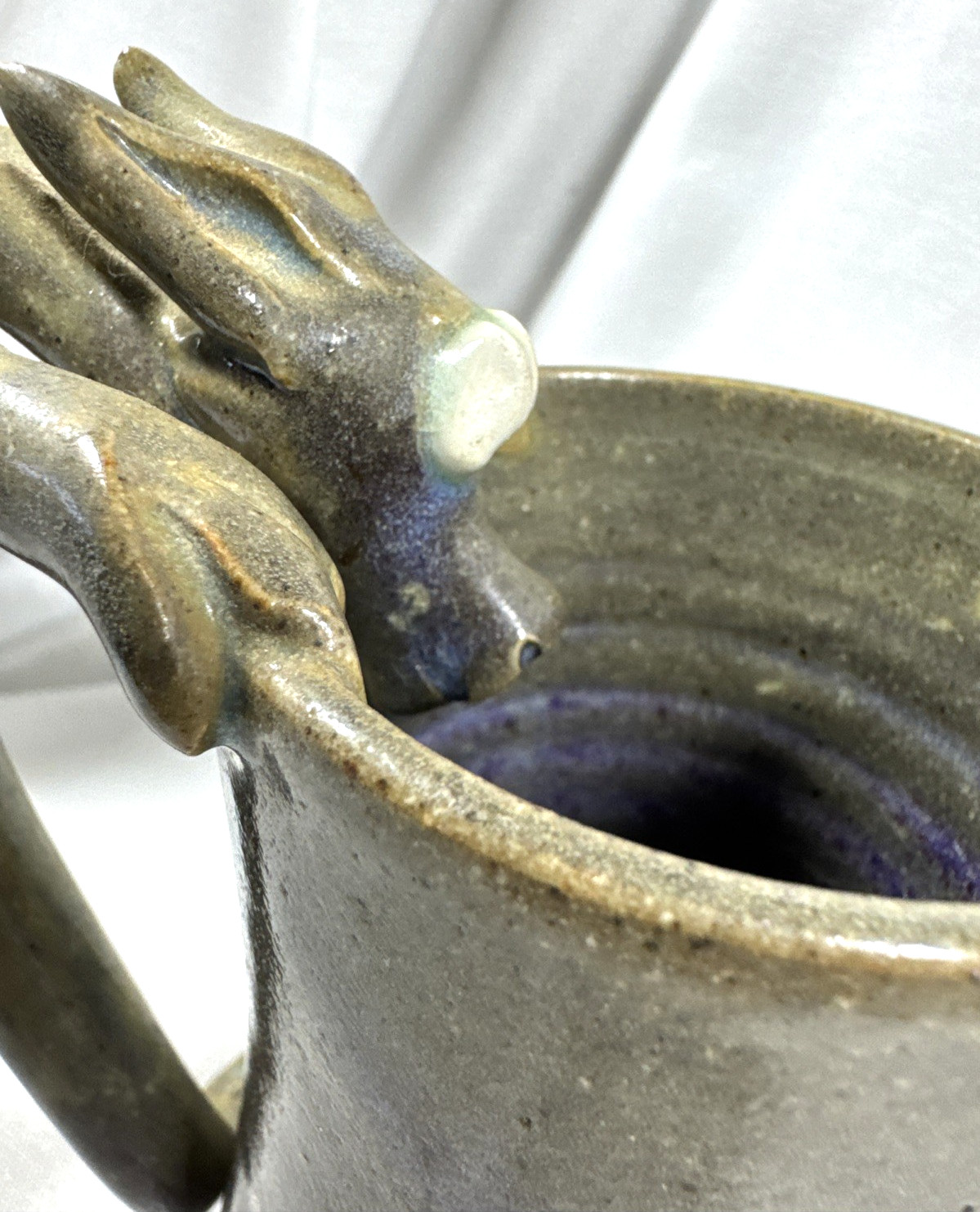 VTG HOGENSON 1996 DRAGON HANDLE MUG RENAISSANCE FESTIVAL HANDCRAFTED POTTERY