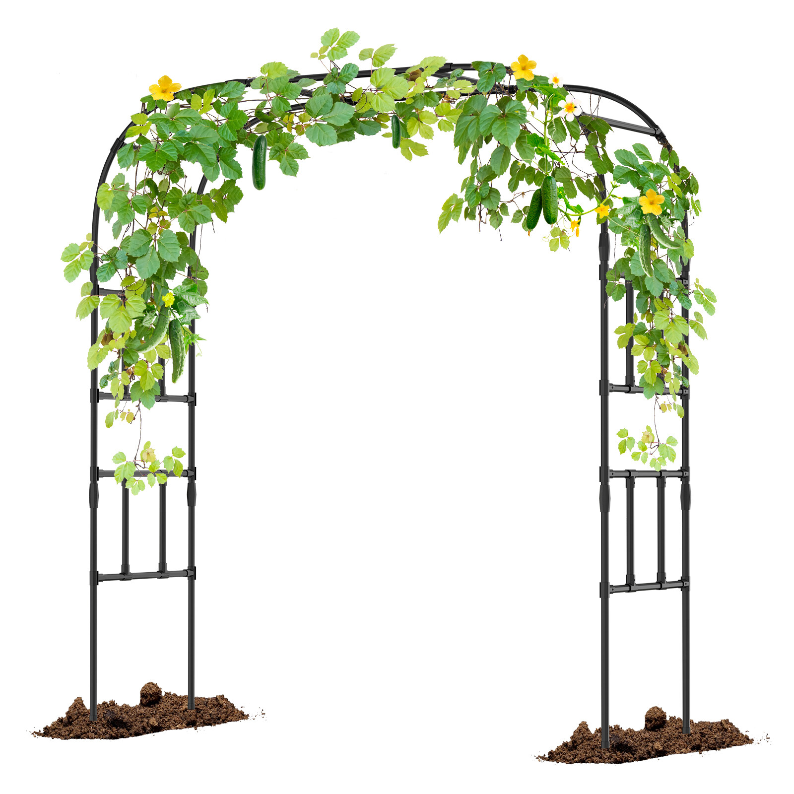NAIZEA Garden Arch Trellis 87"H x 79" L Garden Arch Arbor Trellis Plant Climbing