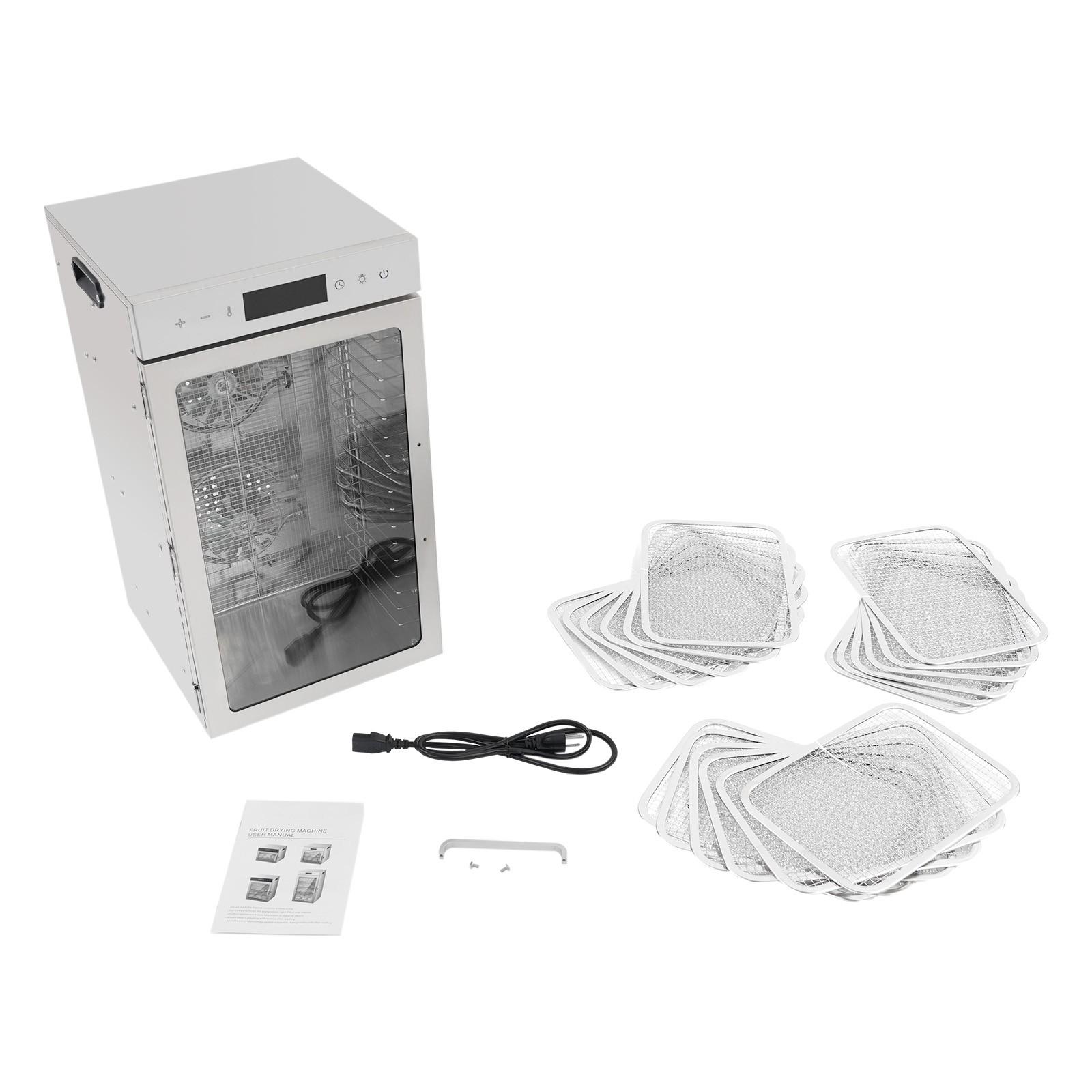 Commercial Dehydrator 18 Stainless Steel Trays Fruit Vegetable Food Dry Machine