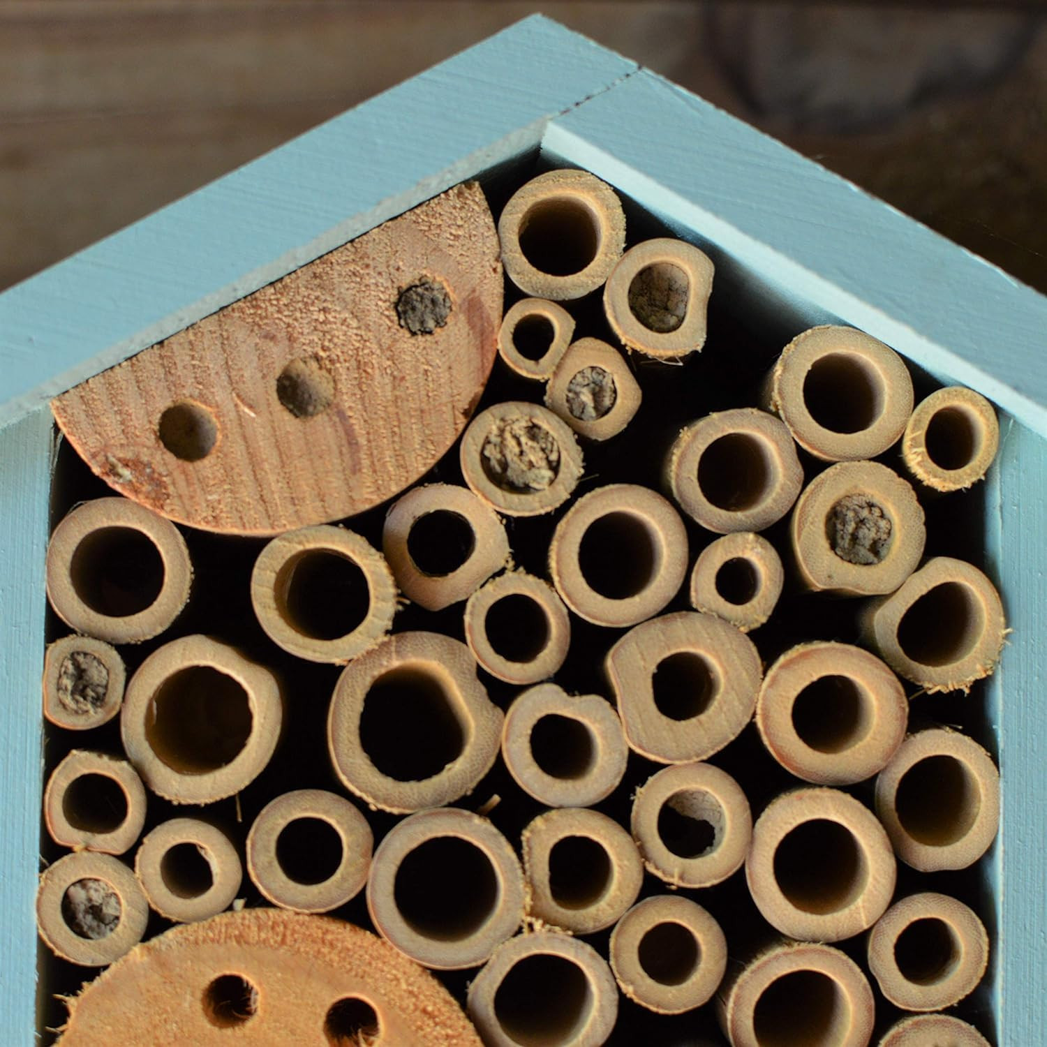 Mason Bee House Pollinator Bee Hotel Garden Solitary Bee Nesting Box