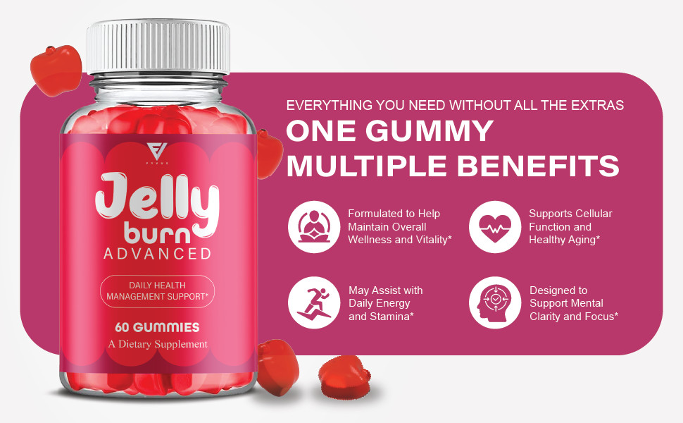 Jelly Burn Advanced Weight Management Gummies, JellyBurn (60 Gummies)