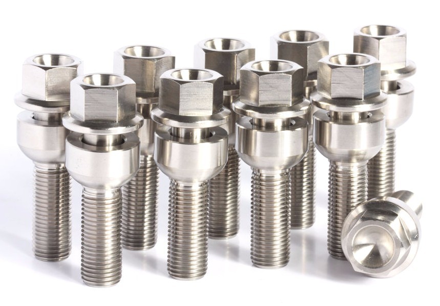Porsche 911 Titanium Lug Bolt for 10mm Spacer Aerospace Grade Titanium 10pc 39mm