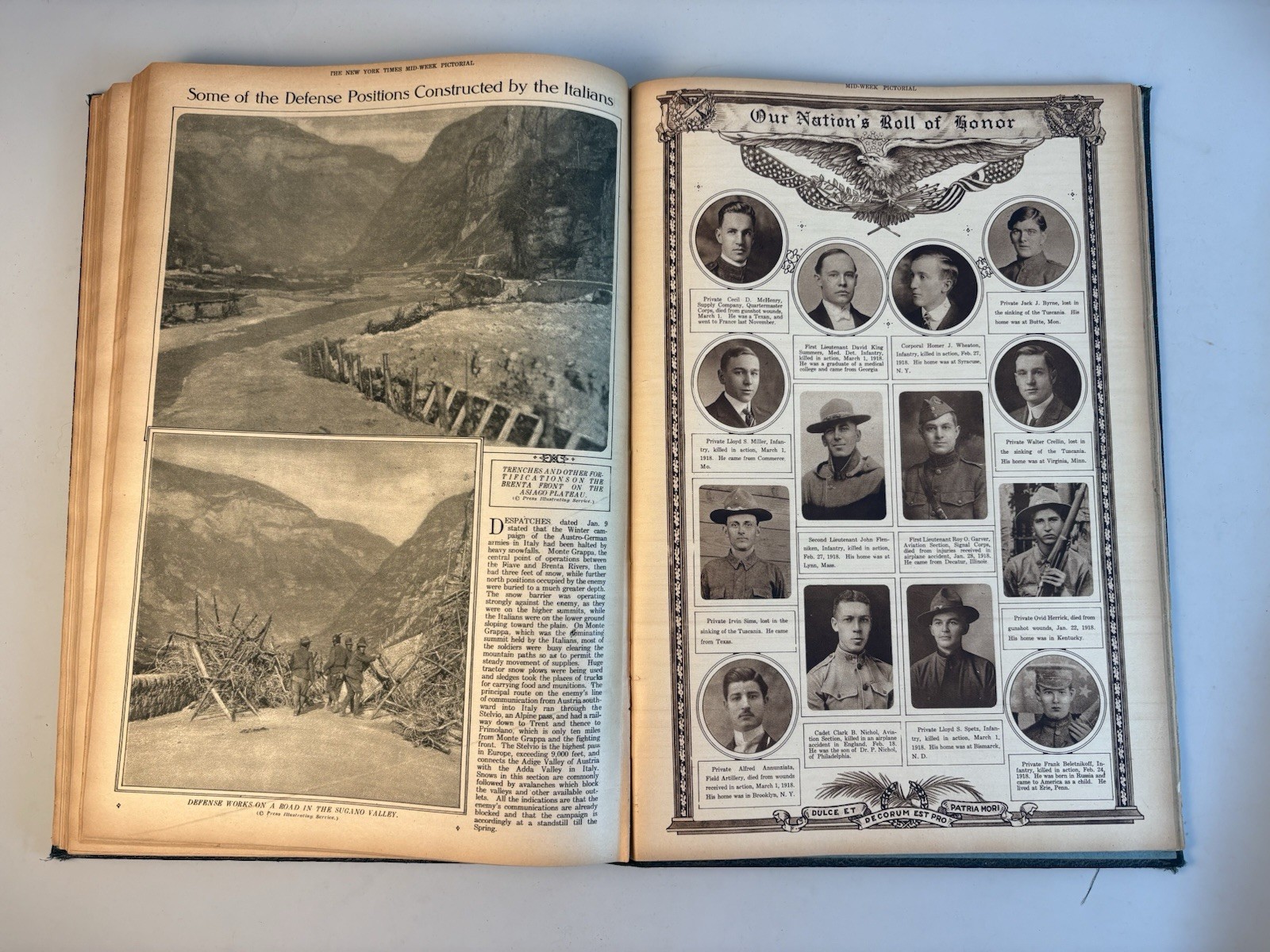 1919 Great War in Gravure WWI Photogravure Book NYTimes Portfolio – Loose Bind