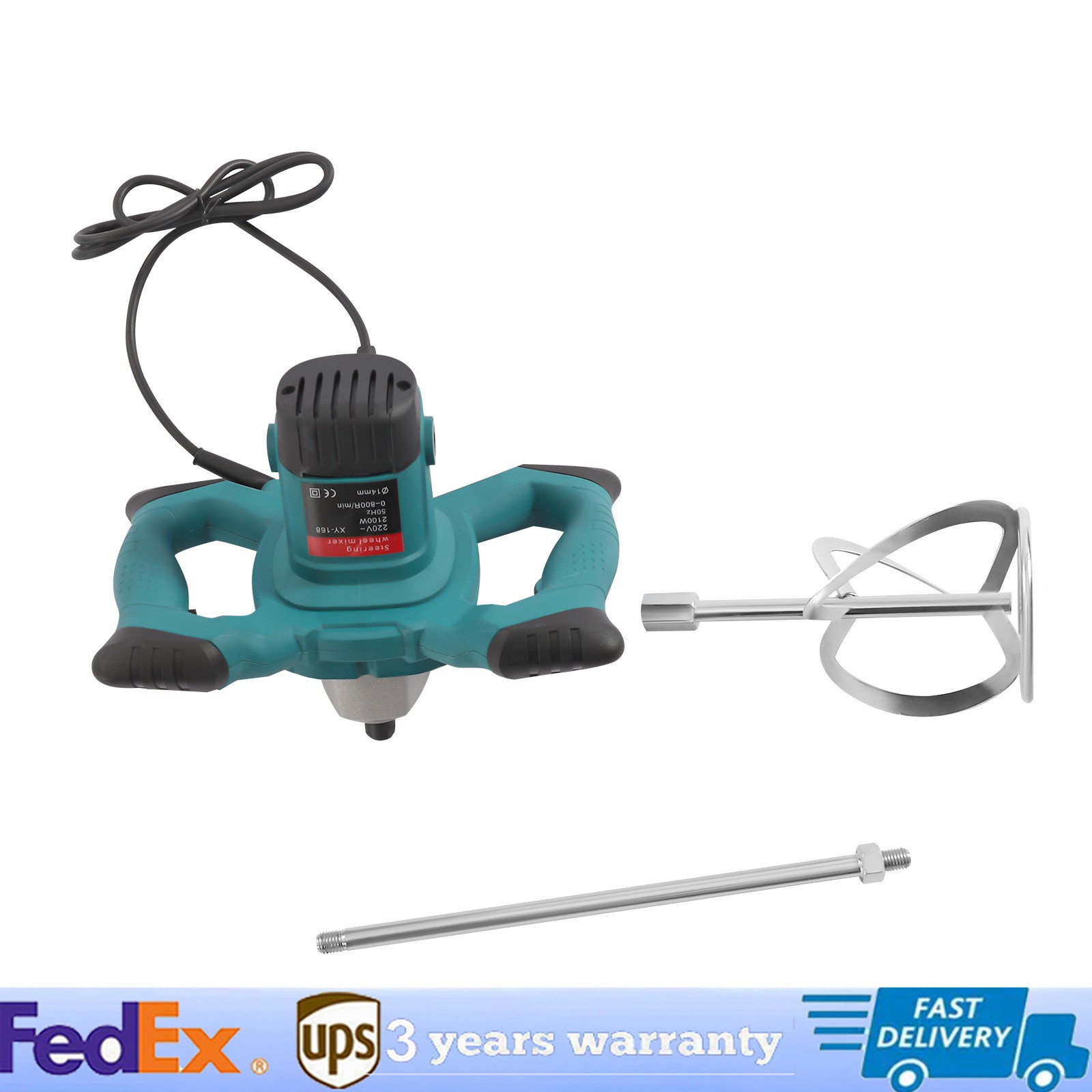 Concrete Cement Mixer Electric Paddle Mixer Plaster Grout Paint Thinset Mortar!